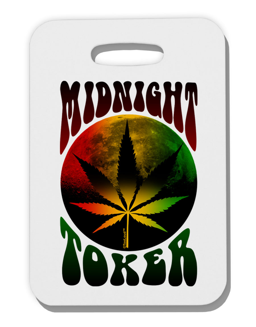 Midnight Toker Marijuana Thick Plastic Luggage Tag-Luggage Tag-TooLoud-White-One Size-Davson Sales