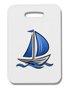 Blue Sailboat Thick Plastic Luggage Tag-Luggage Tag-TooLoud-White-One Size-Davson Sales