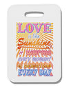 Love is like Sunshine - Sunburst Thick Plastic Luggage Tag-Luggage Tag-TooLoud-White-One Size-Davson Sales