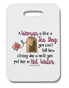 TooLoud Woman Like A Tea Bag Eleanor R Thick Plastic Luggage Tag-Luggage Tag-TooLoud-White-One Size-Davson Sales