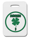 Drunk 1 Funny Thick Plastic Luggage Tag by TooLoud-Luggage Tag-TooLoud-White-One Size-Davson Sales