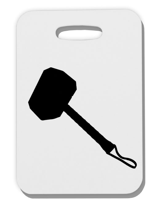 Thors Hammer Nordic Runes Lucky Odin Mjolnir Valhalla Thick Plastic Luggage Tag by TooLoud-TooLoud-White-2.74"x4"x2mm-Davson Sales