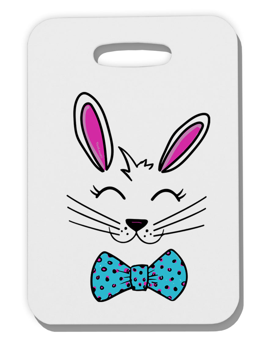 TooLoud Happy Easter Bunny Face Thick Plastic Luggage Tag-Luggage Tag-TooLoud-Davson Sales