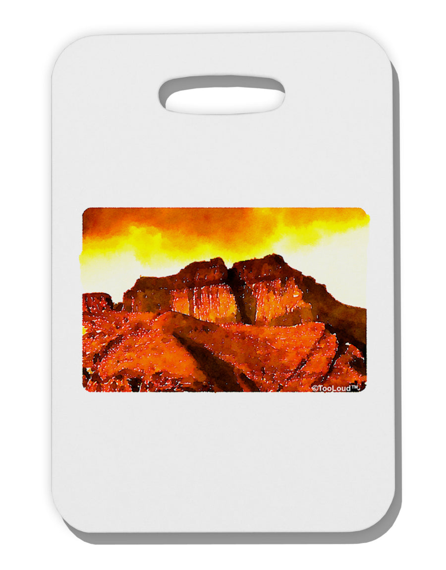 San Juan Mountain Range CO Thick Plastic Luggage Tag-Luggage Tag-TooLoud-White-One Size-Davson Sales