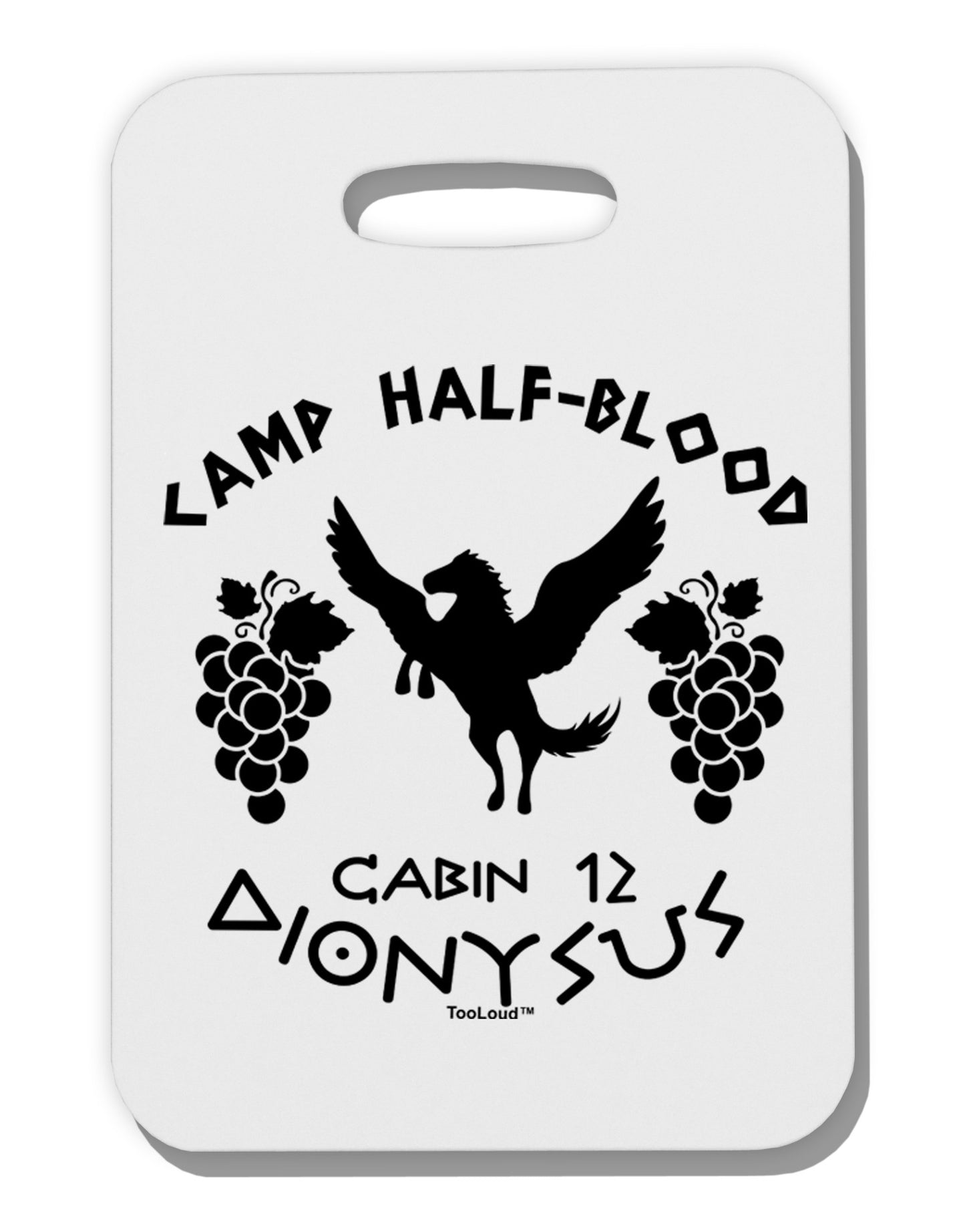 Camp Half Blood Cabin 12 Dionysus Thick Plastic Luggage Tag by-Luggage Tag-TooLoud-White-One Size-Davson Sales