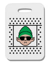 Cool Elf Christmas Sweater Thick Plastic Luggage Tag-Luggage Tag-TooLoud-White-One Size-Davson Sales