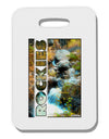 Rockies Waterfall with Text Thick Plastic Luggage Tag-Luggage Tag-TooLoud-White-One Size-Davson Sales