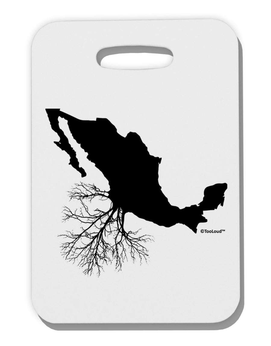 Mexican Roots Design Thick Plastic Luggage Tag by TooLoud-Luggage Tag-TooLoud-White-One Size-Davson Sales