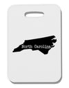 North Carolina - United States Shape Thick Plastic Luggage Tag by TooLoud-Luggage Tag-TooLoud-White-One Size-Davson Sales