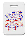 Patriotic Fireworks with Bursting Stars Thick Plastic Luggage Tag by TooLoud-Luggage Tag-TooLoud-White-One Size-Davson Sales