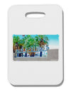 Palm Springs Watercolor Thick Plastic Luggage Tag-Luggage Tag-TooLoud-White-One Size-Davson Sales