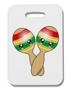 Cute Maracas Design Thick Plastic Luggage Tag by TooLoud-Luggage Tag-TooLoud-White-One Size-Davson Sales