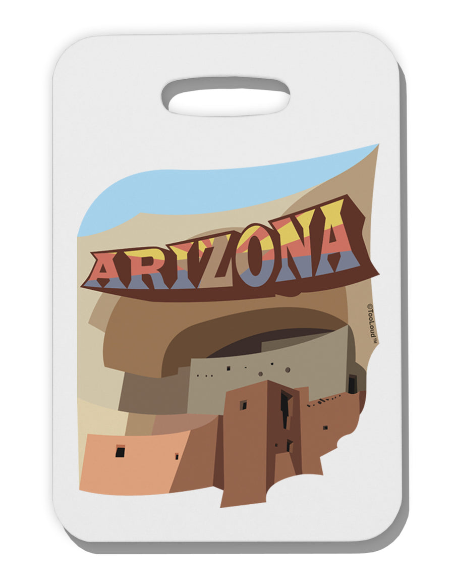 Arizona Montezuma Castle Thick Plastic Luggage Tag-Luggage Tag-TooLoud-White-One Size-Davson Sales