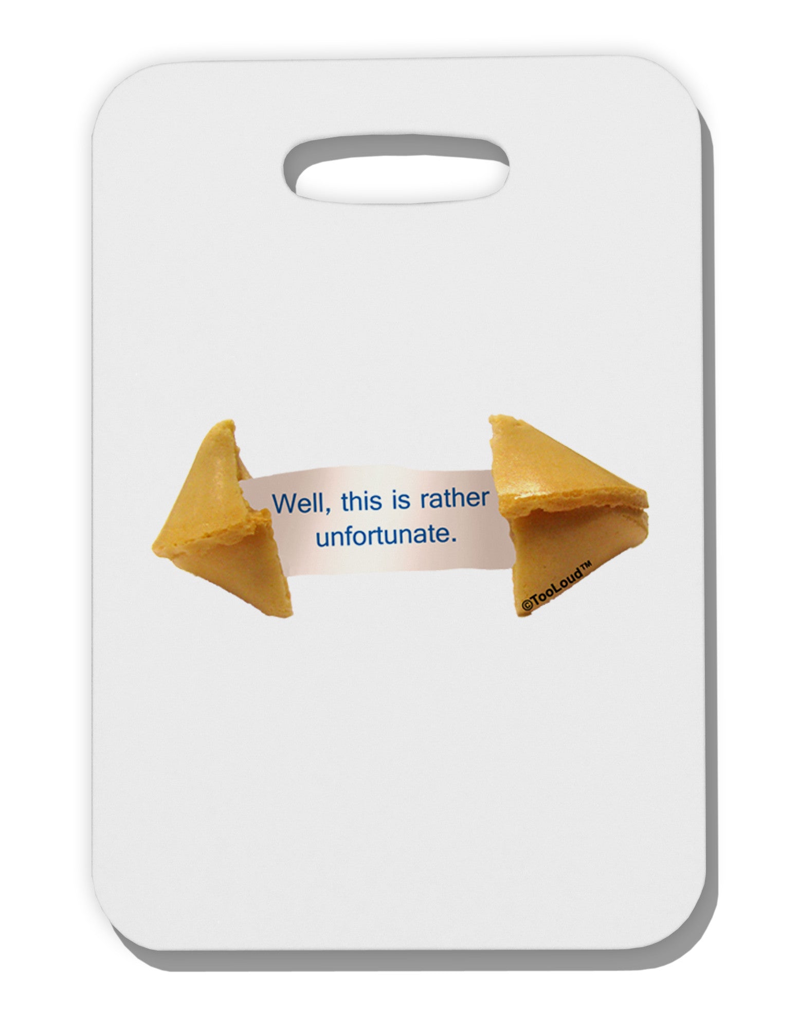 Unfortunate Cookie Thick Plastic Luggage Tag-Luggage Tag-TooLoud-White-One Size-Davson Sales