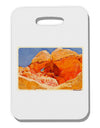 Desert Landscape Watercolor Thick Plastic Luggage Tag-Luggage Tag-TooLoud-White-One Size-Davson Sales