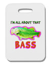 All About That Bass Fish Watercolor Thick Plastic Luggage Tag-Luggage Tag-TooLoud-White-One Size-Davson Sales