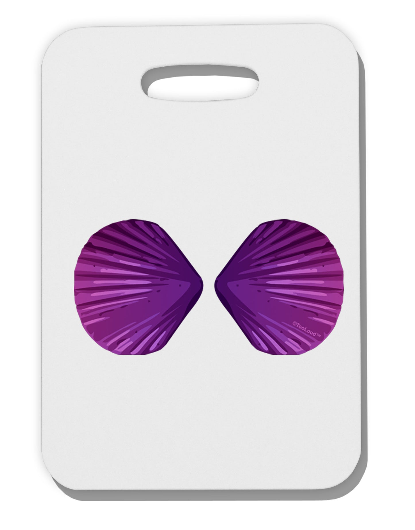Mermaid Shell Bra Purple Plus Size Dark Apron by TooLoud-Bib Apron-TooLoud-White-2.74"x4"x2mm-Davson Sales