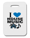 I Love House Blue Thick Plastic Luggage Tag-Luggage Tag-TooLoud-White-One Size-Davson Sales