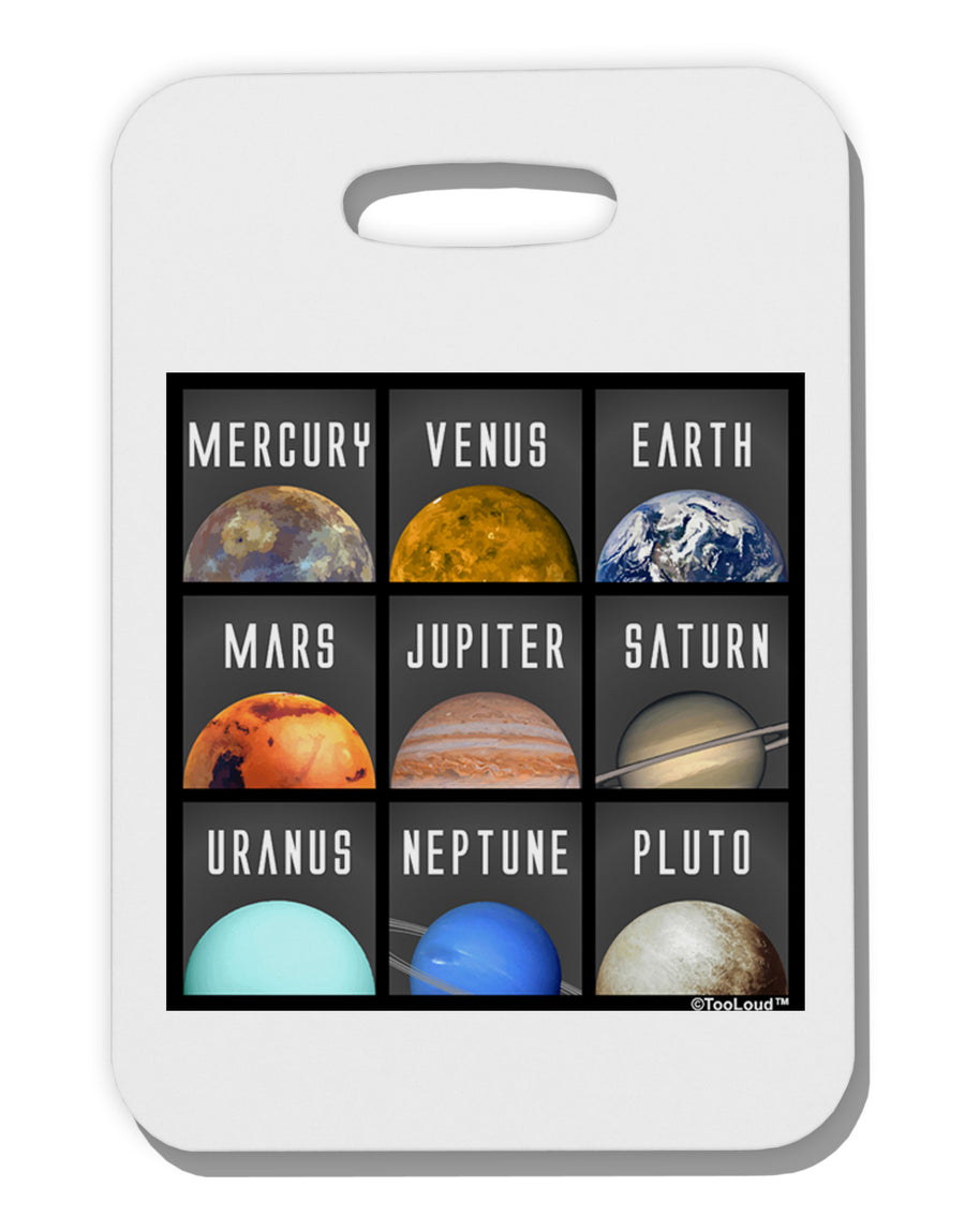 Solar System Squares Thick Plastic Luggage Tag-Luggage Tag-TooLoud-One Size-Davson Sales