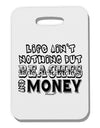 Beaches and Money Thick Plastic Luggage Tag by TooLoud-Luggage Tag-TooLoud-White-One Size-Davson Sales