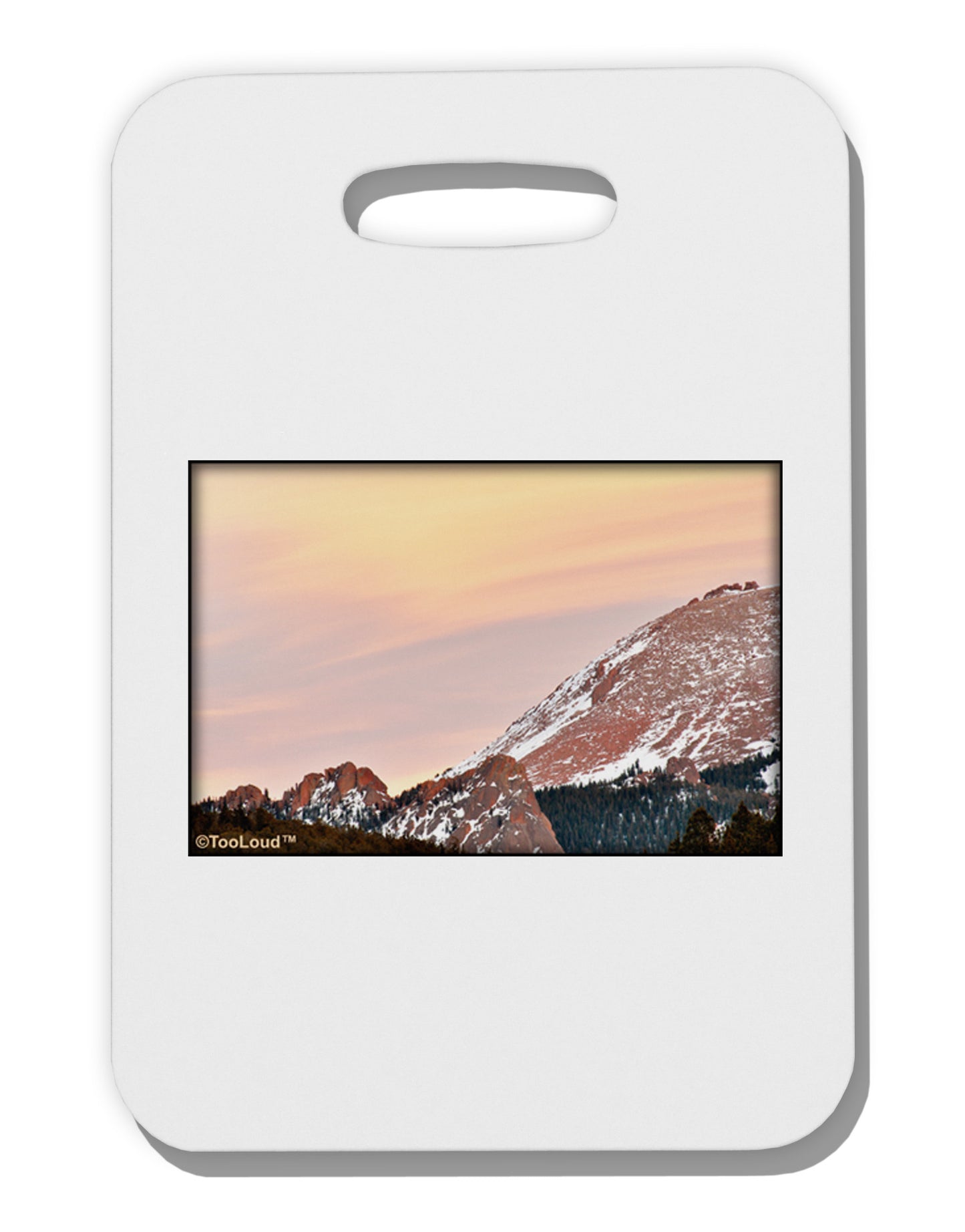 CO Sunset Cliffs Thick Plastic Luggage Tag-Luggage Tag-TooLoud-White-One Size-Davson Sales