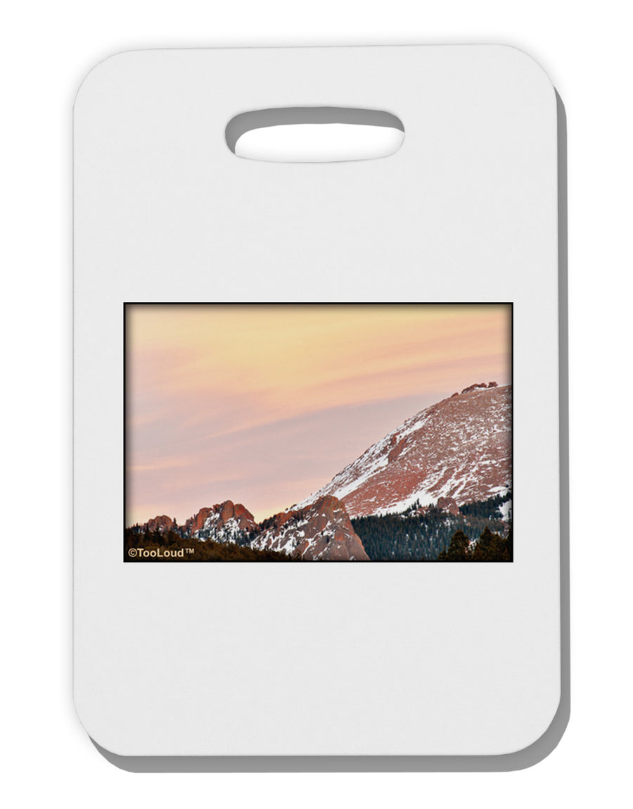 CO Sunset Cliffs Thick Plastic Luggage Tag-Luggage Tag-TooLoud-White-One Size-Davson Sales