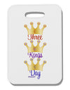 Three Kings Day - C M B Crowns Thick Plastic Luggage Tag by TooLoud-Luggage Tag-TooLoud-White-One Size-Davson Sales