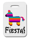 Colorful Pinata Design - Fiesta Thick Plastic Luggage Tag by TooLoud-Luggage Tag-TooLoud-White-One Size-Davson Sales