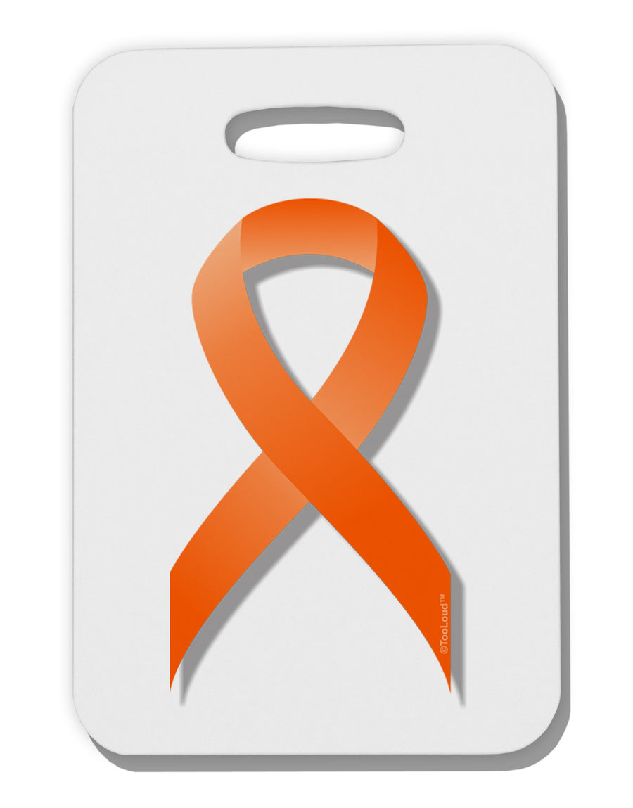 Leukemia Awareness Ribbon - Orange Thick Plastic Luggage Tag-Luggage Tag-TooLoud-White-One Size-Davson Sales