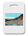 CO Rockies View with Text Thick Plastic Luggage Tag-Luggage Tag-TooLoud-White-One Size-Davson Sales