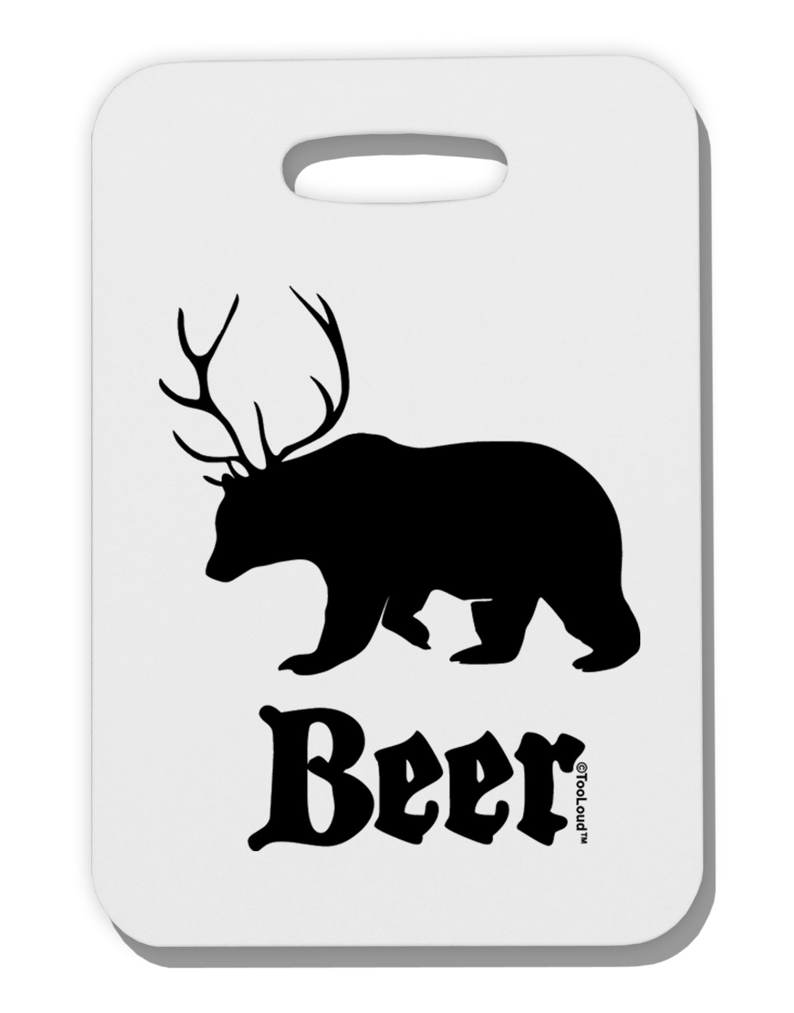 Beer Animal Thick Plastic Luggage Tag-Luggage Tag-TooLoud-White-One Size-Davson Sales