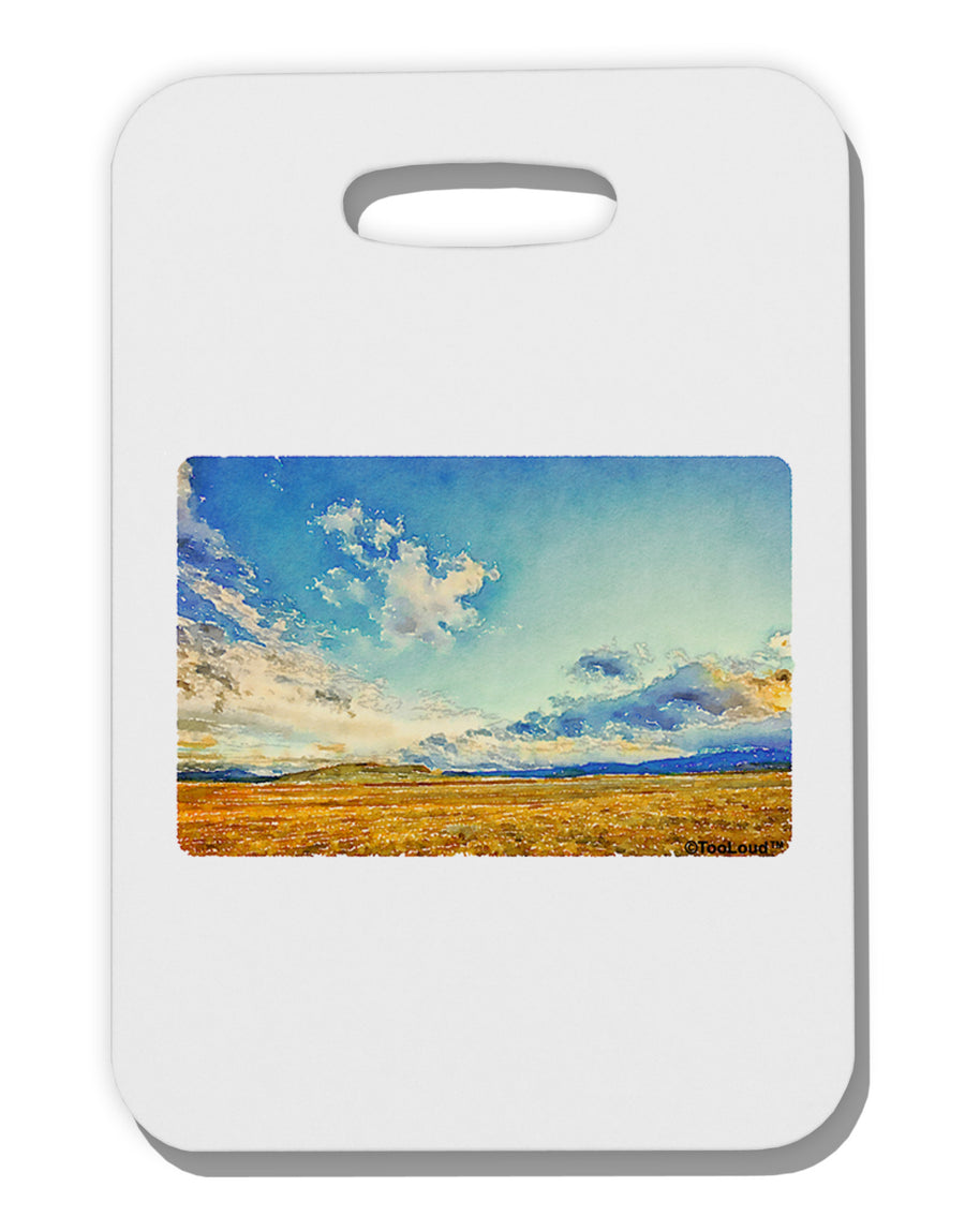 Garden of the Gods Watercolor Thick Plastic Luggage Tag-Luggage Tag-TooLoud-White-One Size-Davson Sales