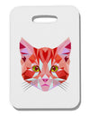 Geometric Kitty Red Thick Plastic Luggage Tag-Luggage Tag-TooLoud-White-One Size-Davson Sales