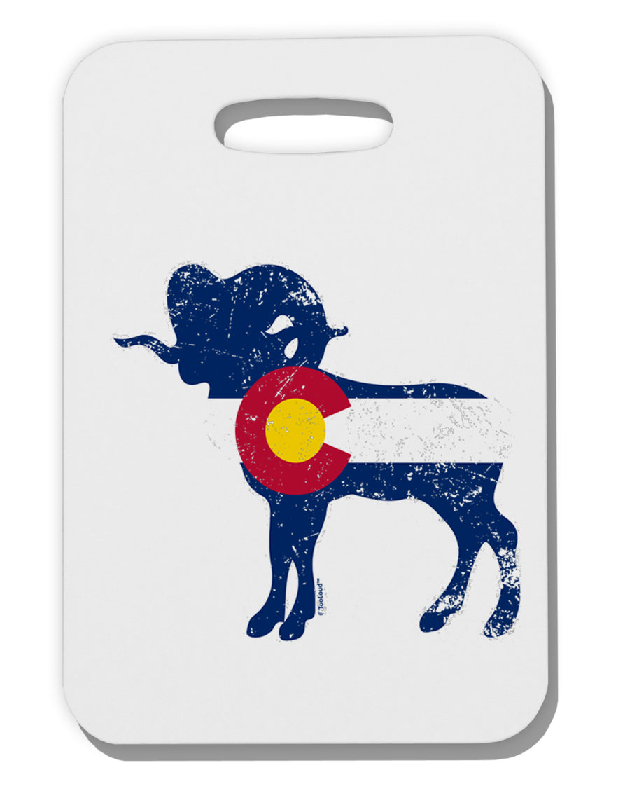 TooLoud Grunge Colorado Emblem Flag Thick Plastic Luggage Tag-Luggage Tag-TooLoud-Davson Sales