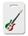 Mexican Flag Guitar Design Thick Plastic Luggage Tag by TooLoud-Luggage Tag-TooLoud-White-One Size-Davson Sales