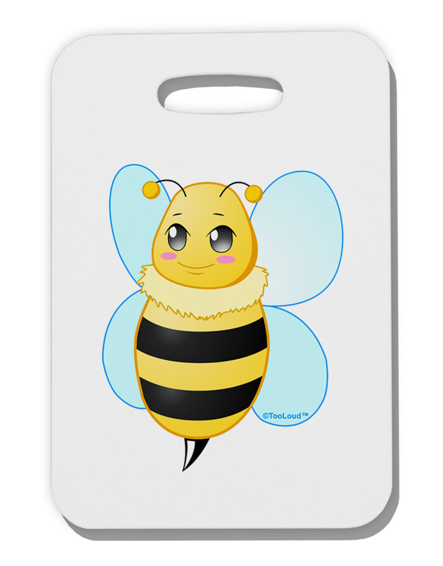 Cute Bee Thick Plastic Luggage Tag-Luggage Tag-TooLoud-White-One Size-Davson Sales