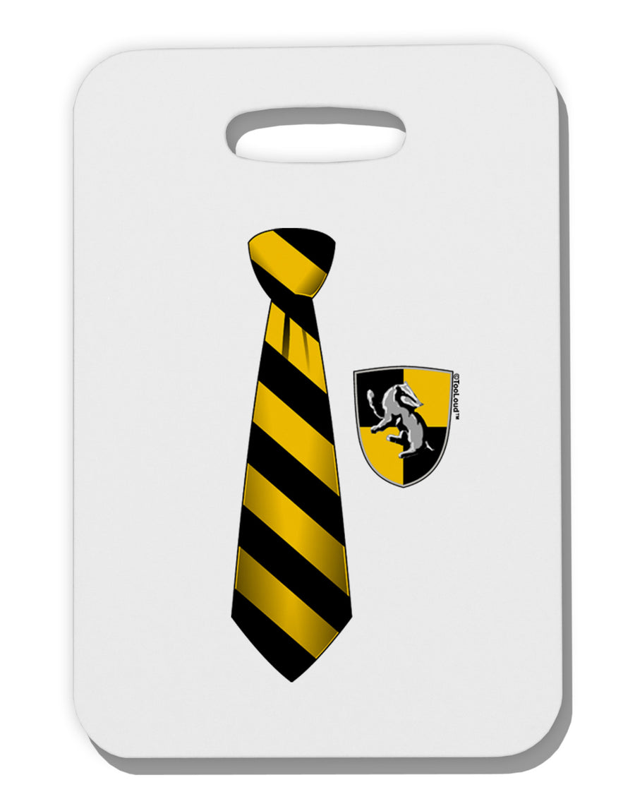 Wizard Tie Yellow and Black Thick Plastic Luggage Tag-Luggage Tag-TooLoud-White-One Size-Davson Sales