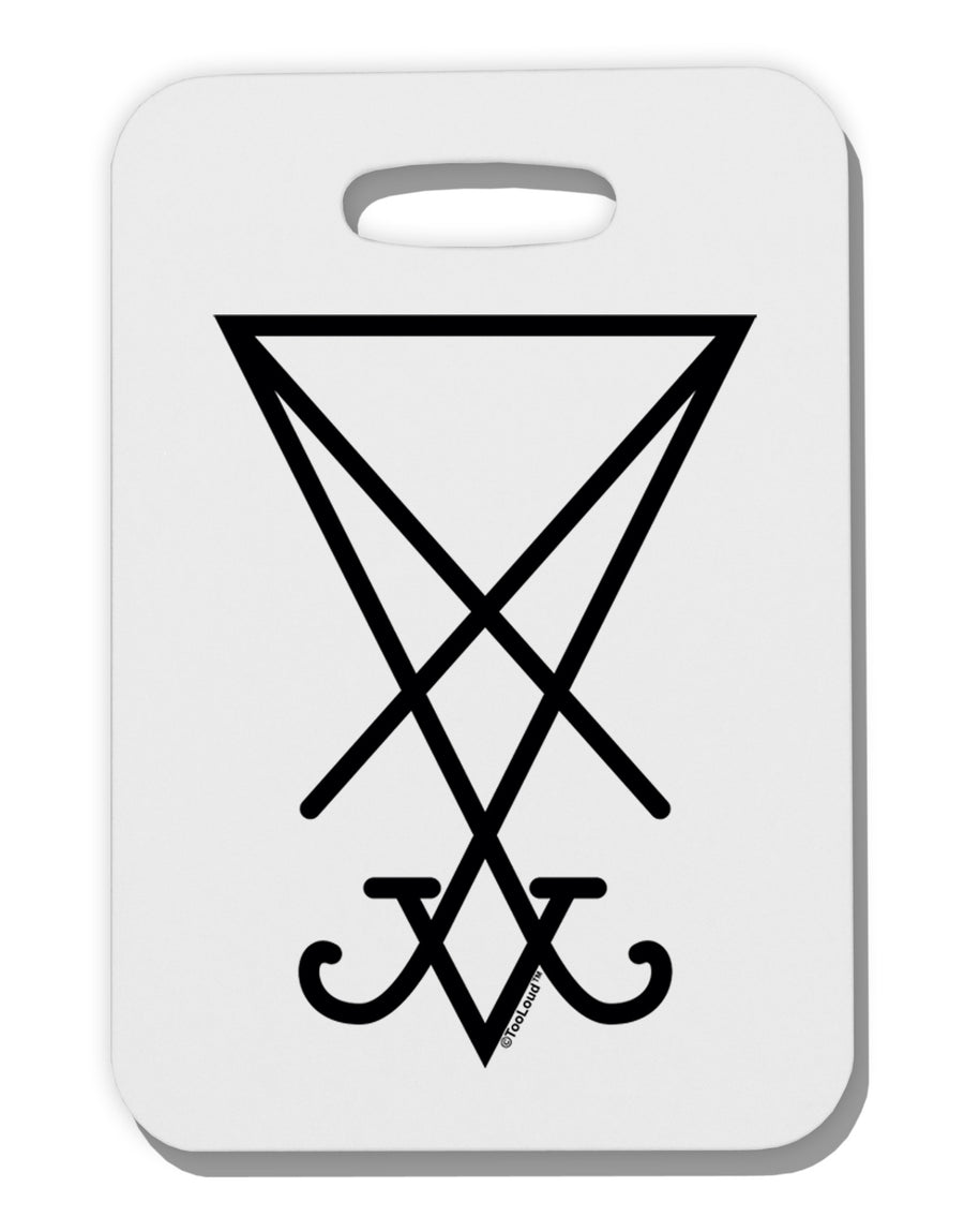 Sigil of Lucifer - Seal of Satan Thick Plastic Luggage Tag-Luggage Tag-TooLoud-White-One Size-Davson Sales