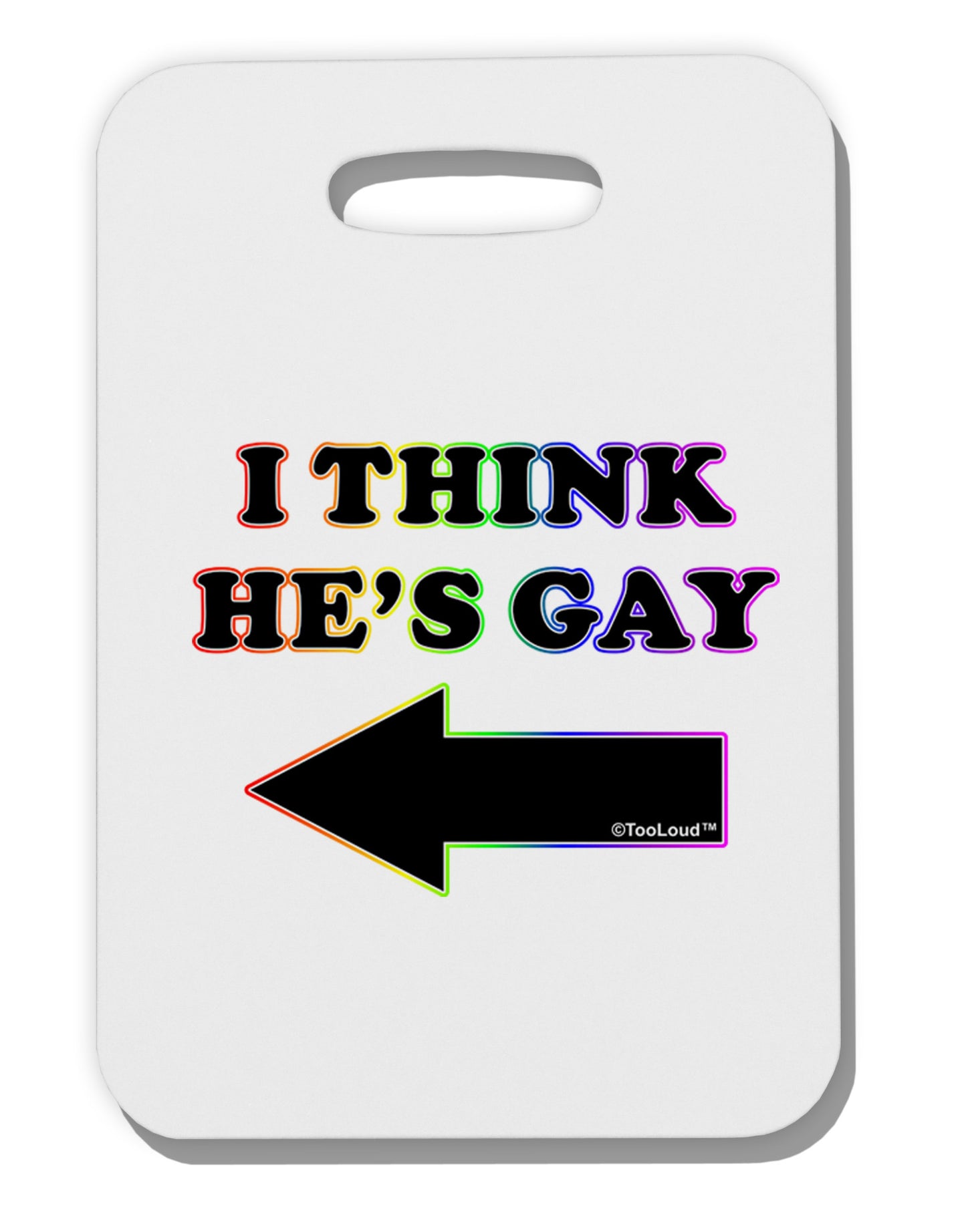 I Think He's Gay Left Plus Size Dark Apron by TooLoud-Bib Apron-TooLoud-White-2.74"x4"x2mm-Davson Sales