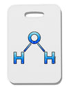 Water Molecule Thick Plastic Luggage Tag by TooLoud-Luggage Tag-TooLoud-White-One Size-Davson Sales