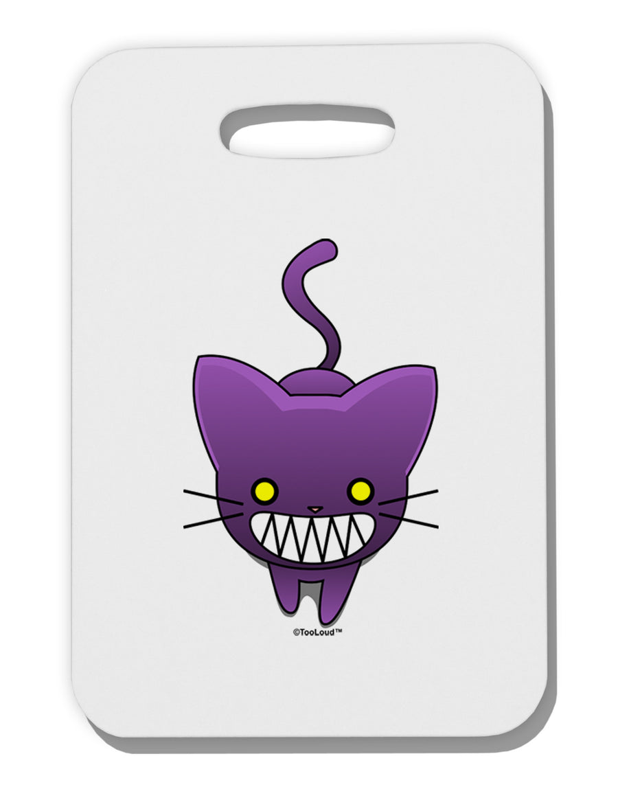 Evil Kitty Thick Plastic Luggage Tag-Luggage Tag-TooLoud-White-One Size-Davson Sales