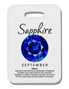 Birthstone Sapphire Thick Plastic Luggage Tag-Luggage Tag-TooLoud-One Size-Davson Sales