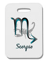 Scorpio Symbol Thick Plastic Luggage Tag-Luggage Tag-TooLoud-White-One Size-Davson Sales