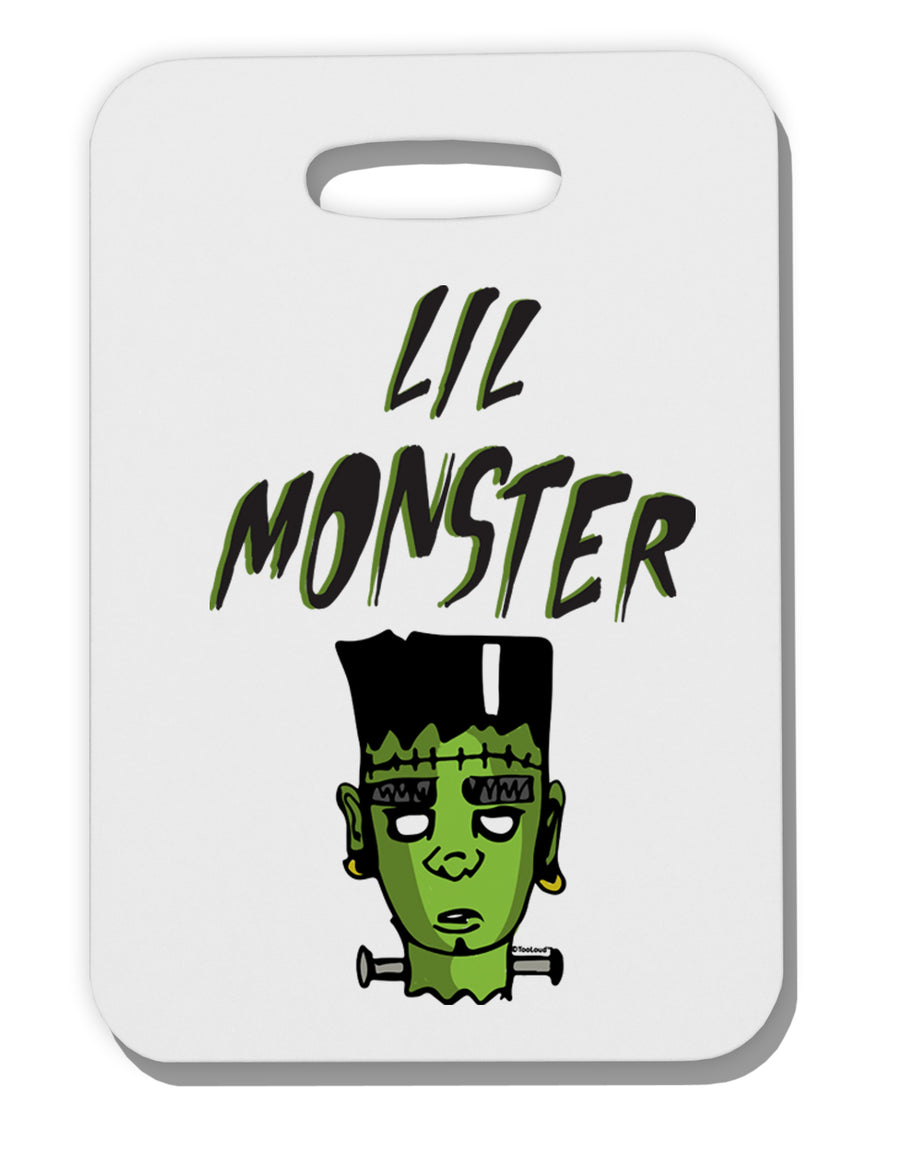 TooLoud Lil Monster Frankenstenstein Thick Plastic Luggage Tag-Luggage Tag-TooLoud-Davson Sales