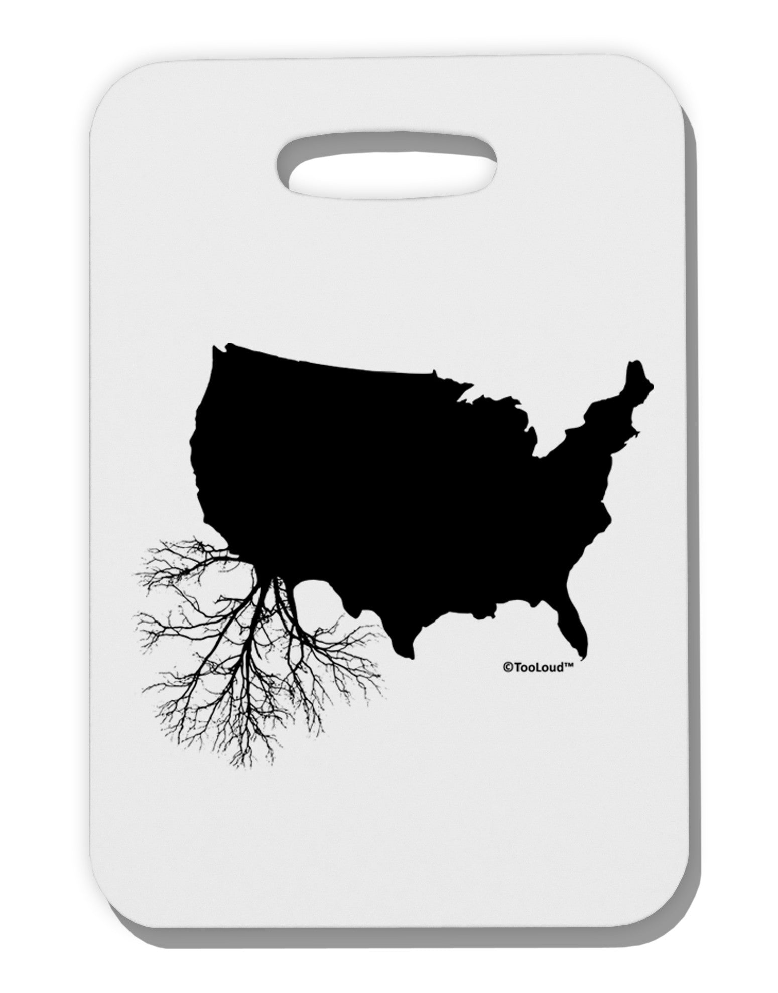 American Roots Design Thick Plastic Luggage Tag by TooLoud-Luggage Tag-TooLoud-White-One Size-Davson Sales