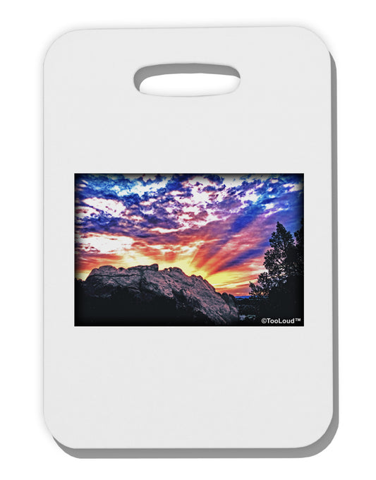 Colorado Rainbow Sunset Thick Plastic Luggage Tag-Luggage Tag-TooLoud-White-One Size-Davson Sales