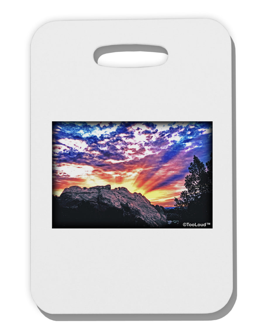 Colorado Rainbow Sunset Thick Plastic Luggage Tag-Luggage Tag-TooLoud-White-One Size-Davson Sales