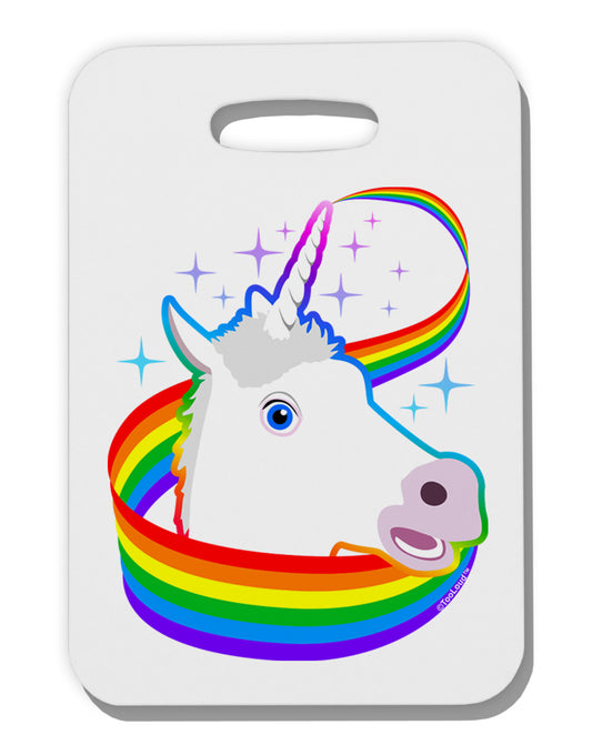 Magical Horn Rainbow Unicorn Thick Plastic Luggage Tag-Luggage Tag-TooLoud-White-One Size-Davson Sales