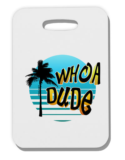 Whoa Dude Plus Size Dark Apron by TooLoud-Bib Apron-TooLoud-White-2.74"x4"x2mm-Davson Sales