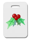 Holly Watercolor Thick Plastic Luggage Tag-Luggage Tag-TooLoud-White-One Size-Davson Sales